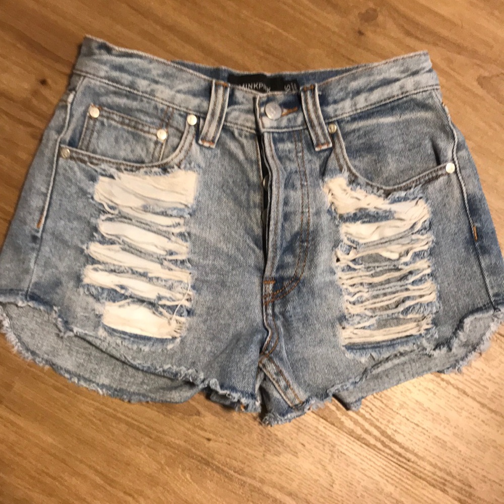 Super cute Mink Pink denim cut offs